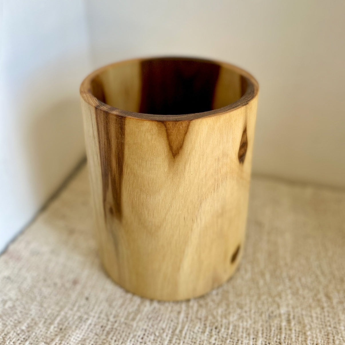 Large Wooden Utensil Holder