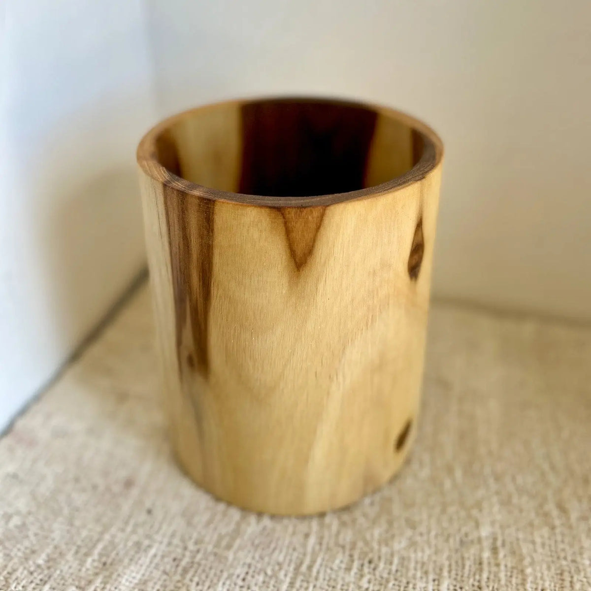 Large Wooden Utensil Holder — large wooden utensil holder for early childhood imaginative kitchen play