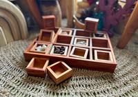 Mahogany Sorting Tray 12 Compartments