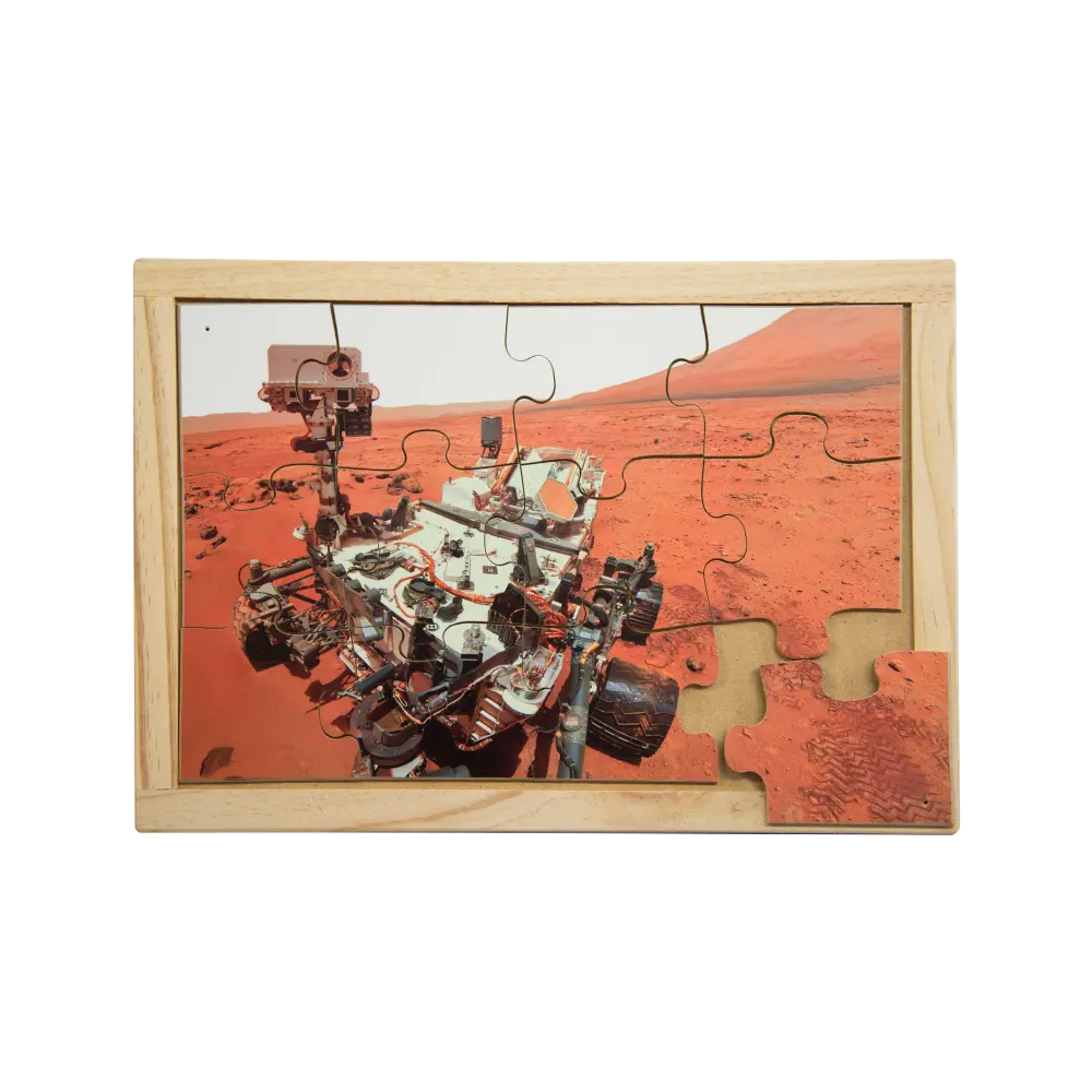 Mars Buggy Puzzle — hand-painted wooden jigsaw puzzle — Australian-made early learning resource, ages 3+