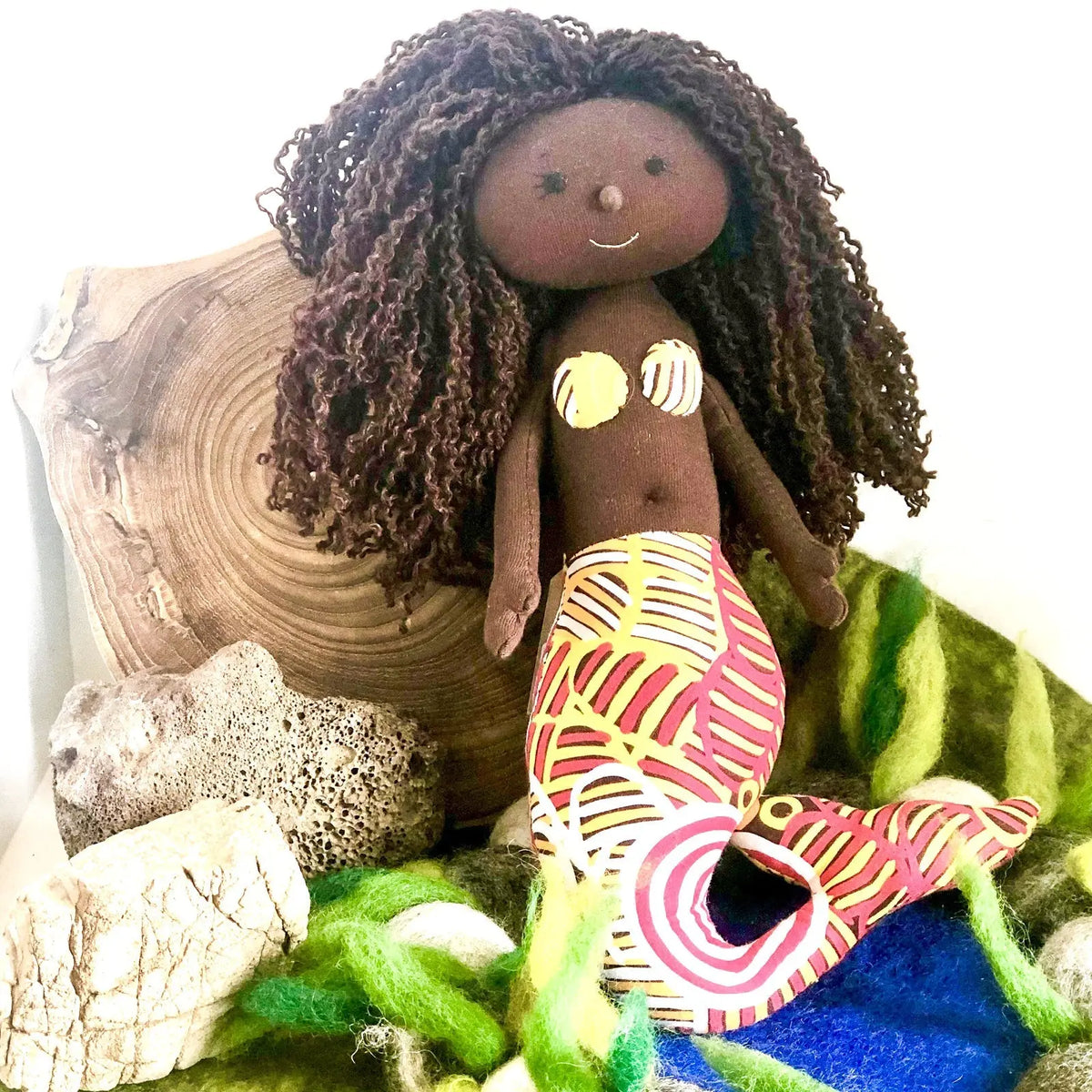 Mermaid Yawk Yawk 27 cm — 27cm Aboriginal Yawk Yawk mermaid spirit doll for early childhood imaginative play