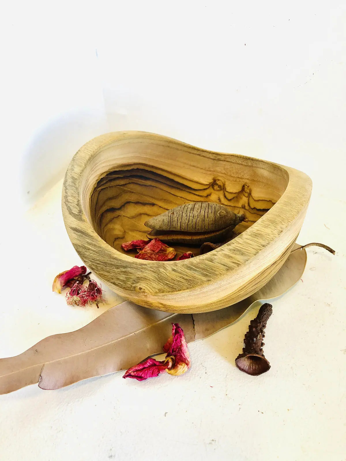 Natural Bowl — natural wooden bowl for early childhood loose parts and imaginative play