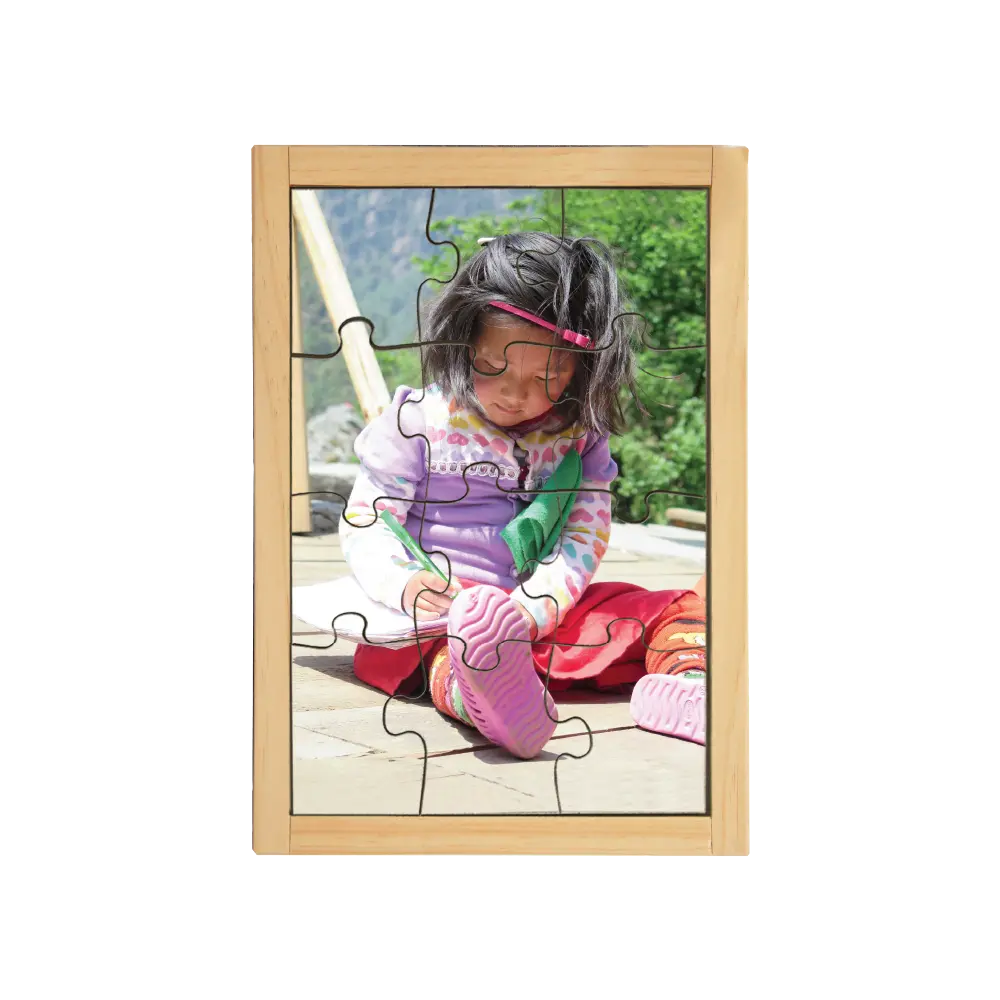 Nepalese Kid Puzzle — hand-painted wooden jigsaw puzzle — Australian-made multicultural early learning resource