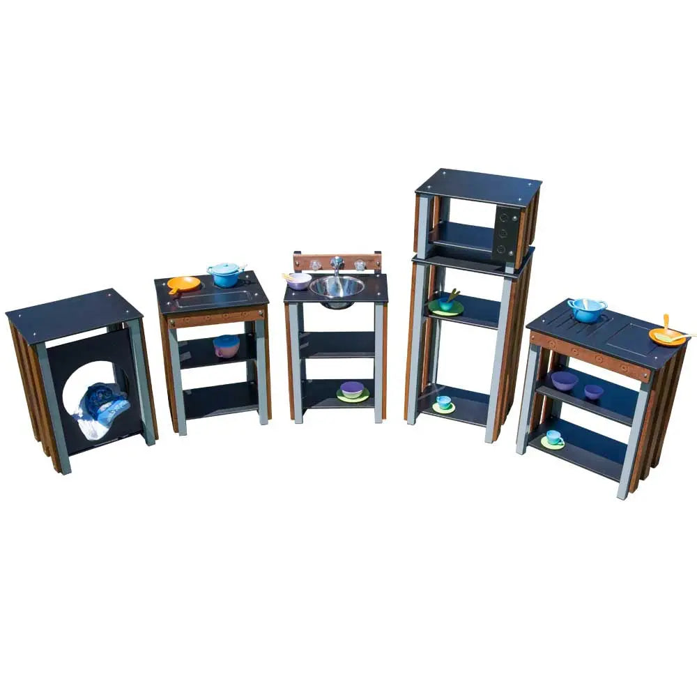 Outdoor Kitchen Set — Australian-made wooden outdoor kitchen set for early childhood imaginative play