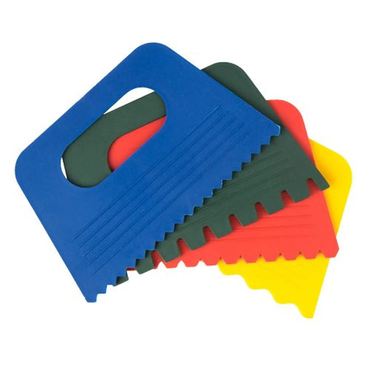 Paint Pattern Scrapers 4's — 4-pack of paint pattern scrapers for early childhood art activities