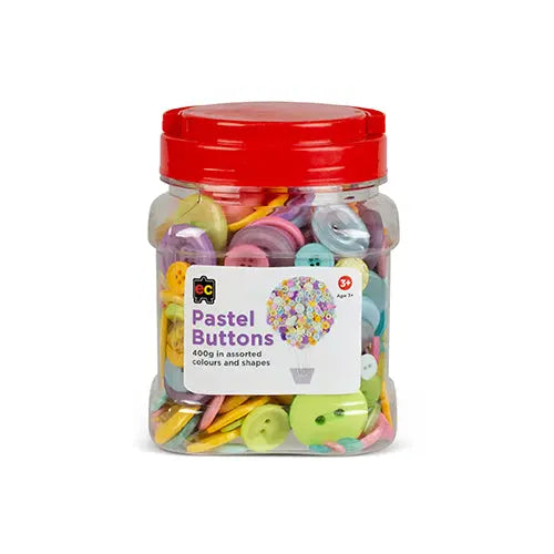 Pastel Buttons — pastel craft buttons for early childhood threading and art activities