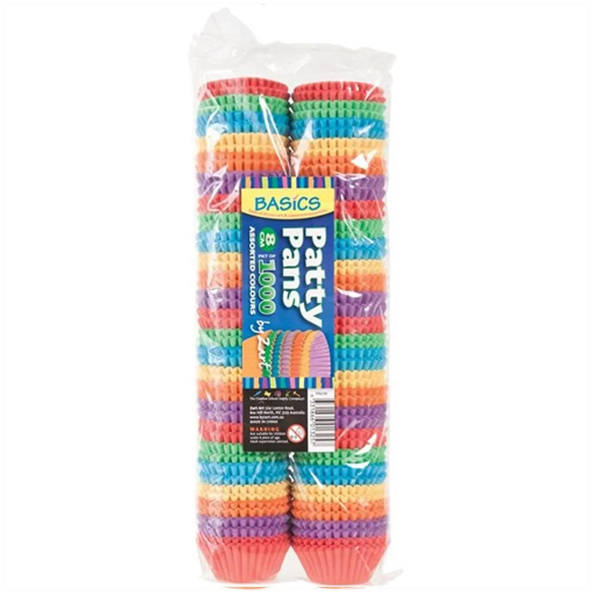 Patty Pan 1000's Assorted — 1000-pack of assorted patty pans for early childhood craft activities