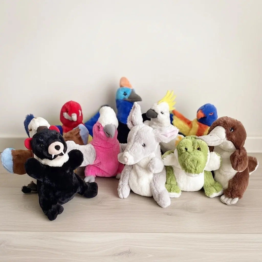 Eco Buddies Puppets — eco-friendly soft hand puppets for early childhood imaginative play and storytelling