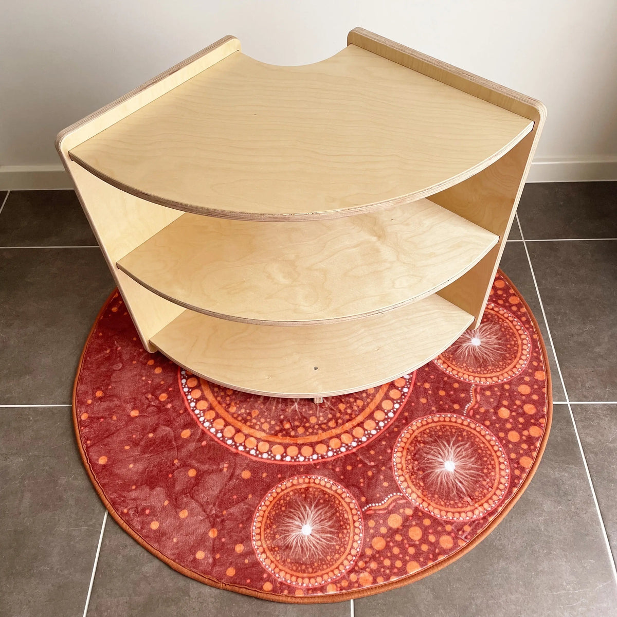 Indigenous Turtle Shelf Curved 60cm — sixth classroom view