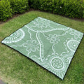 Indigenous Eucalyptus Outdoor Mat — eco-friendly Aboriginal art outdoor mat made from recycled water bottles for Australian school outdoor spaces