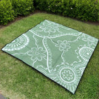 Indigenous Eucalyptus Outdoor Mat — eco-friendly Aboriginal art outdoor mat made from recycled water bottles for Australian school outdoor spaces