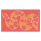 Rainbow Serpent Alphabet Outdoor Mat full design view — Aboriginal art alphabet mat combining cultural learning and literacy for outdoor classrooms