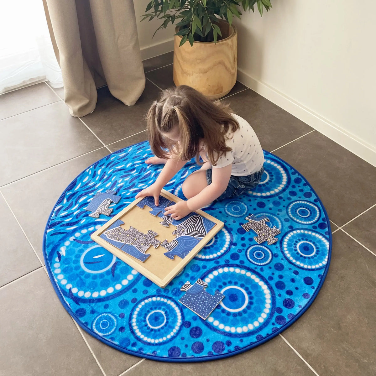 Aboriginal Art Barramundi Puzzle — alternative view
