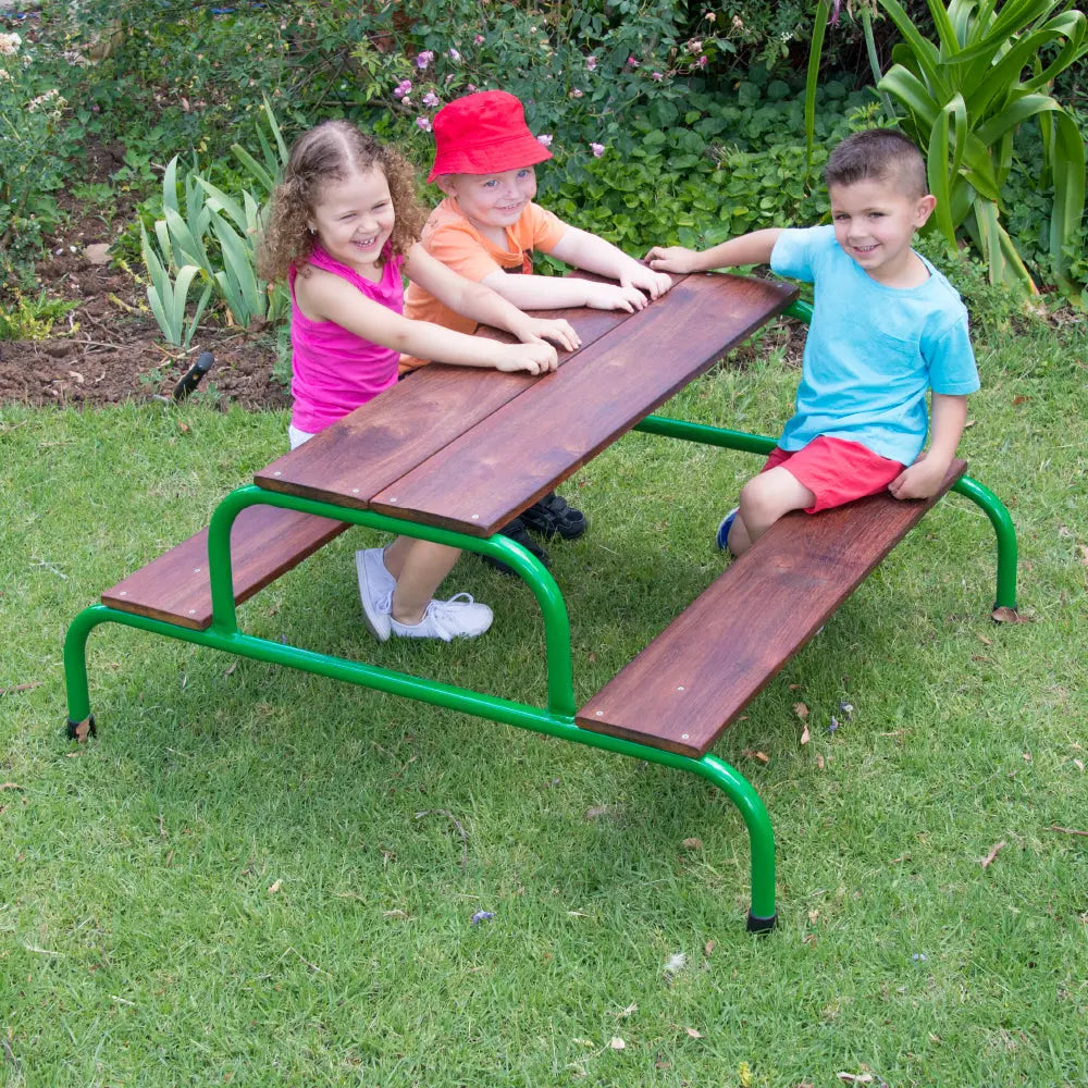 Picnic table — Australian-made wooden outdoor picnic table for early childhood classrooms