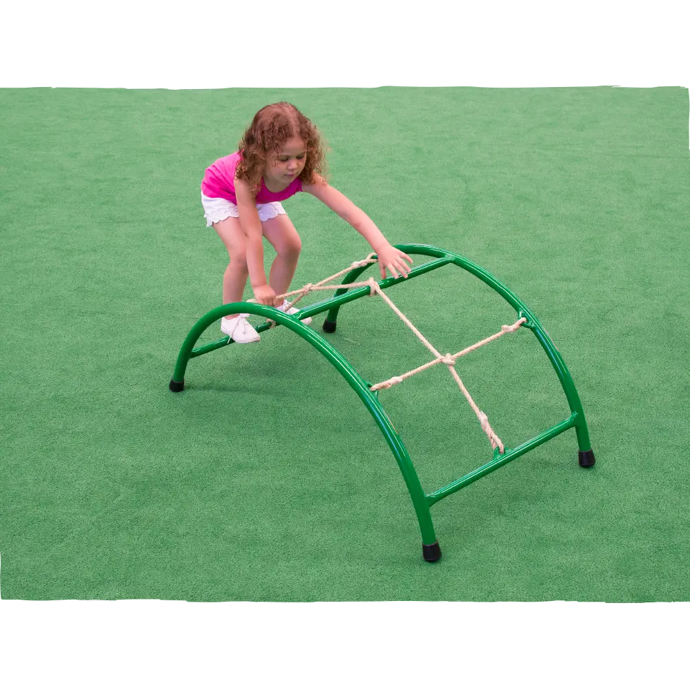 Pirate Bridge — Australian-made wooden bridge climbing frame attachment for early childhood centres