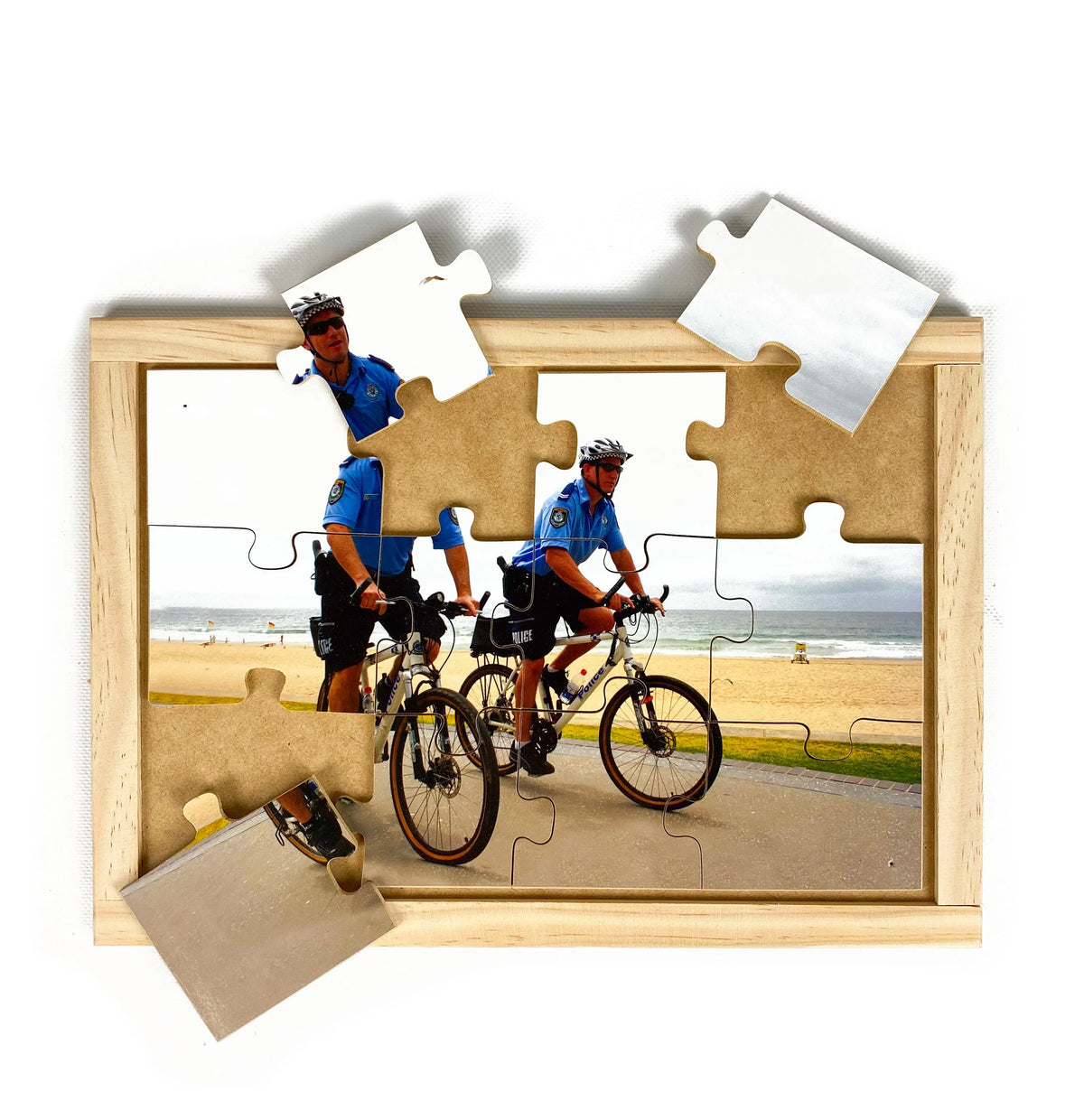 Police on Bicycles Puzzle — alternative view