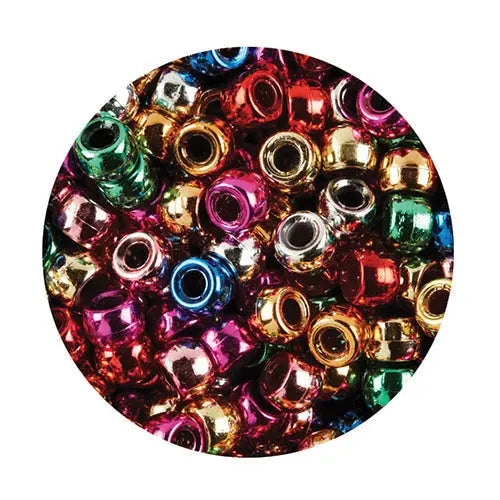 Pony Beads Metallic — metallic pony beads for early childhood threading and craft