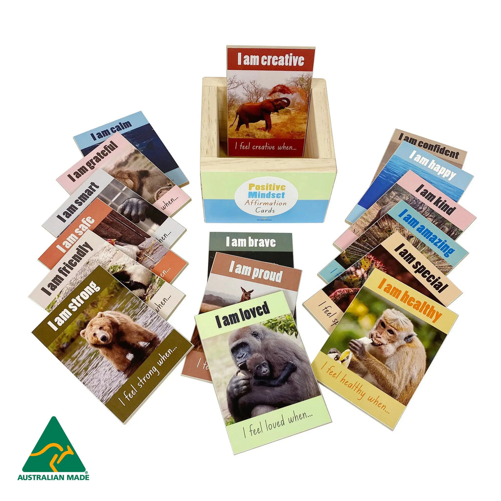 Positive Mindset Affirmation Cards — Australian-made wellbeing affirmation card pack for early childhood