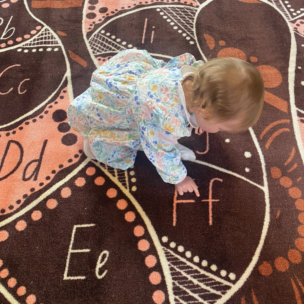 Alphabet Earth Serpent Dreaming Rug — additional view of alphabet literacy rug