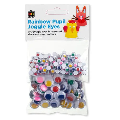 Rainbow Pupil Joggle Eyes — rainbow googly eyes for early childhood craft activities