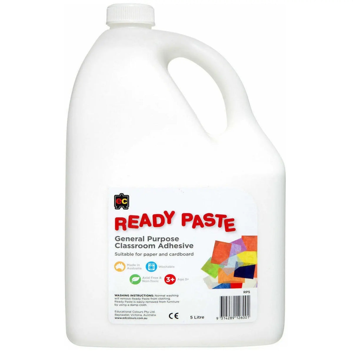 PVA Glue — 5 litre tub view for early childhood classrooms