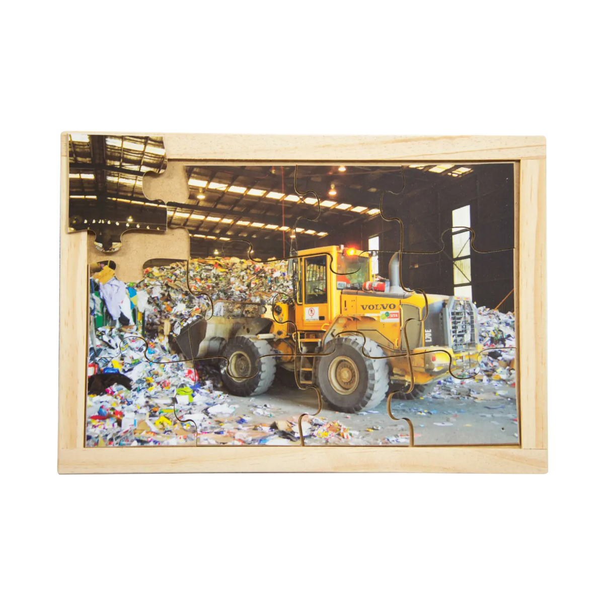 Recycling Plant Puzzle — hand-painted wooden jigsaw puzzle — Australian-made sustainability learning resource
