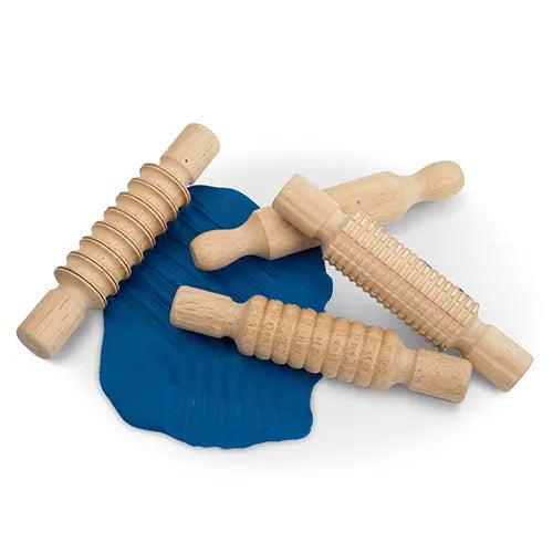 Rolling Pin Designer Set of 4 — designer rolling pins for clay and dough play