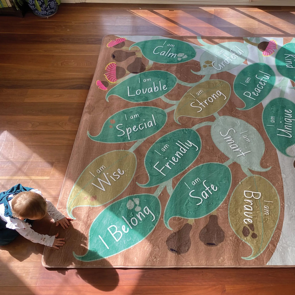 Gumtree Affirmation Rug — additional classroom display view