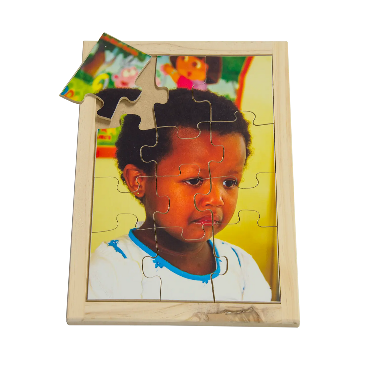 Sad Girl Puzzle — hand-painted wooden jigsaw puzzle — Australian-made emotions early learning resource