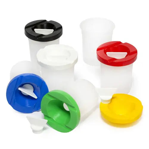 Premium Safety Paint Pot Set — no-spill paint pots for early childhood art activities