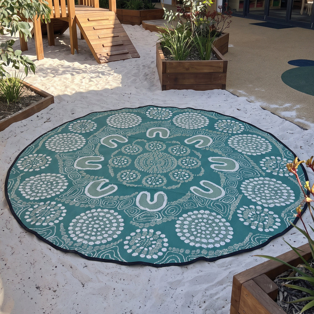 Sage Yarning Circle Outdoor Mat - PRE ORDER - ARRIVES OCTOBER