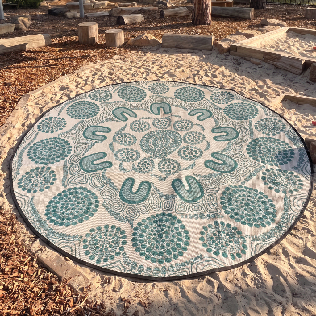 Sage Yarning Circle Outdoor Mat - PRE ORDER - ARRIVES OCTOBER