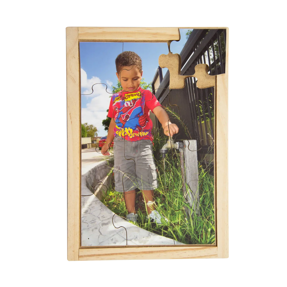 Saving Water Puzzle — hand-painted wooden jigsaw puzzle — Australian-made sustainability early learning resource