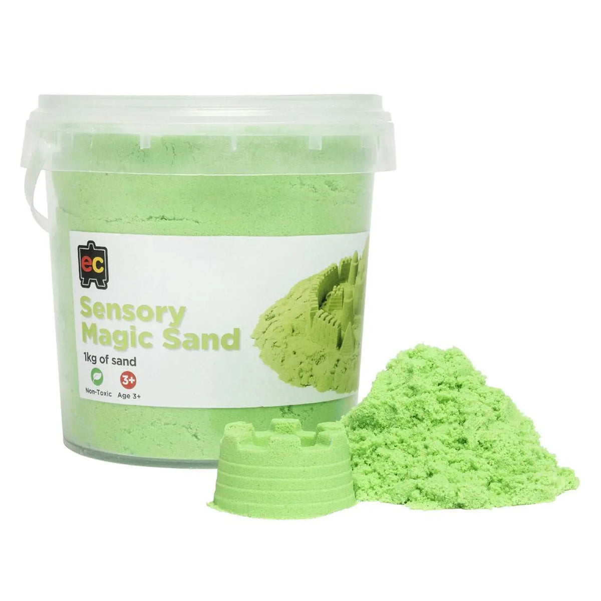 Sensory Magic Sand — Green 1kg tub for early childhood sensory play
