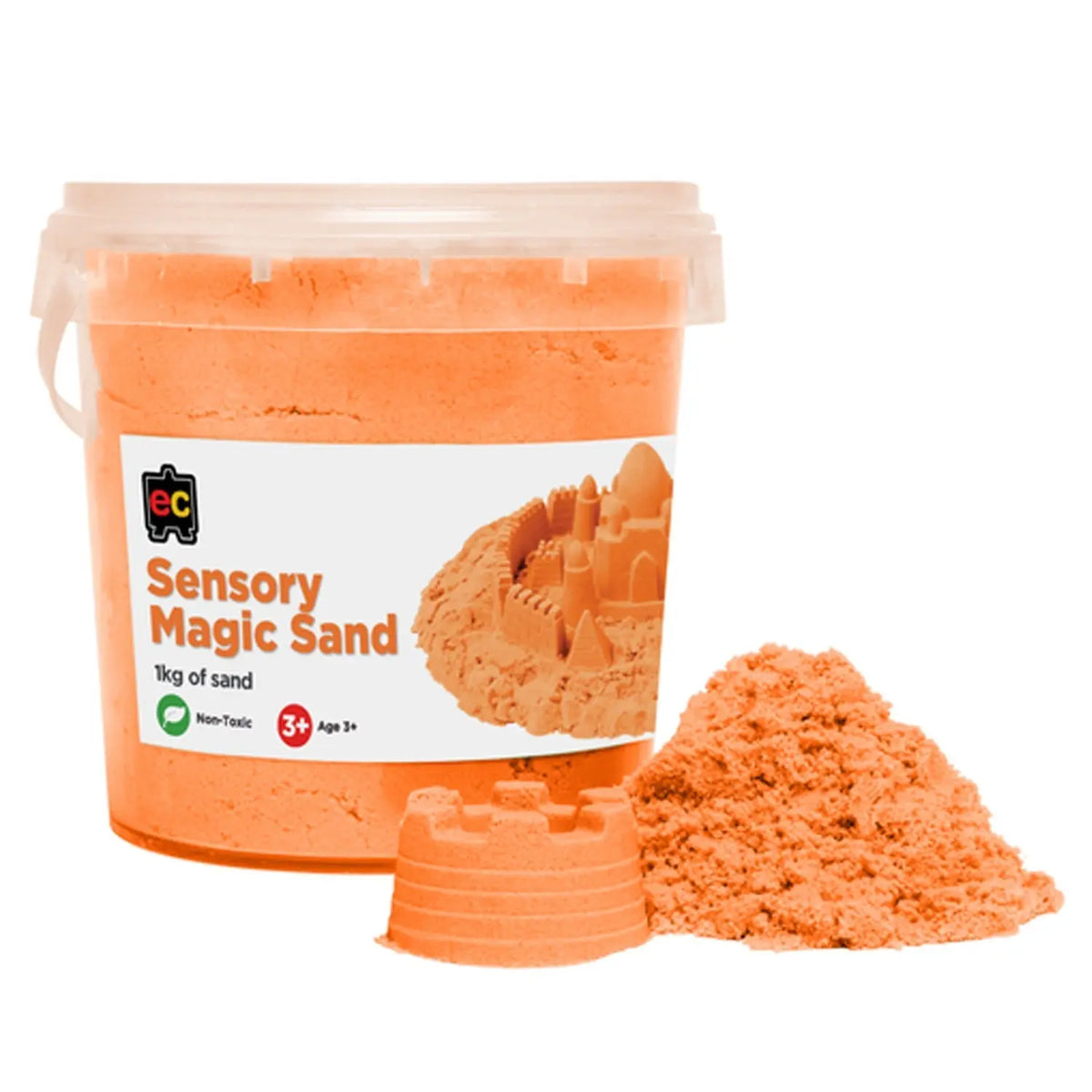Sensory Magic Sand — Orange 1kg tub for early childhood sensory play