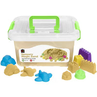 Sensory Magic Sand with Moulds 2kg Tub — Natural variant with moulds for early childhood sensory play