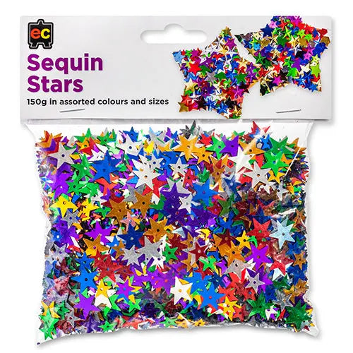 Sequins Assorted Stars — star sequins for early childhood craft activities