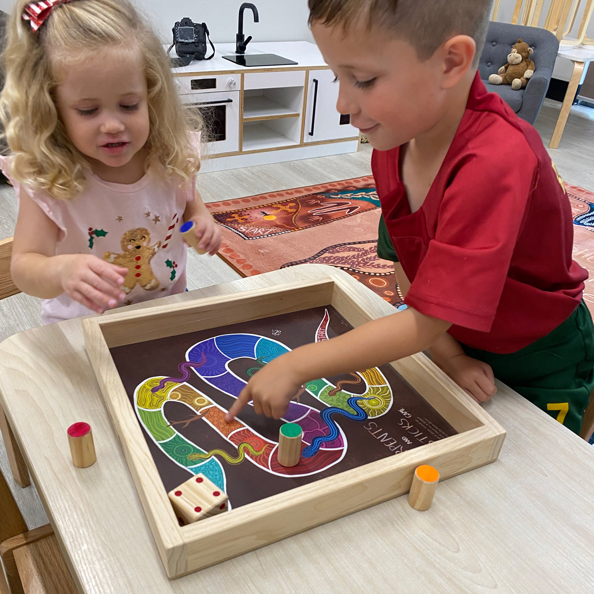 Serpents and Sticks Board Game