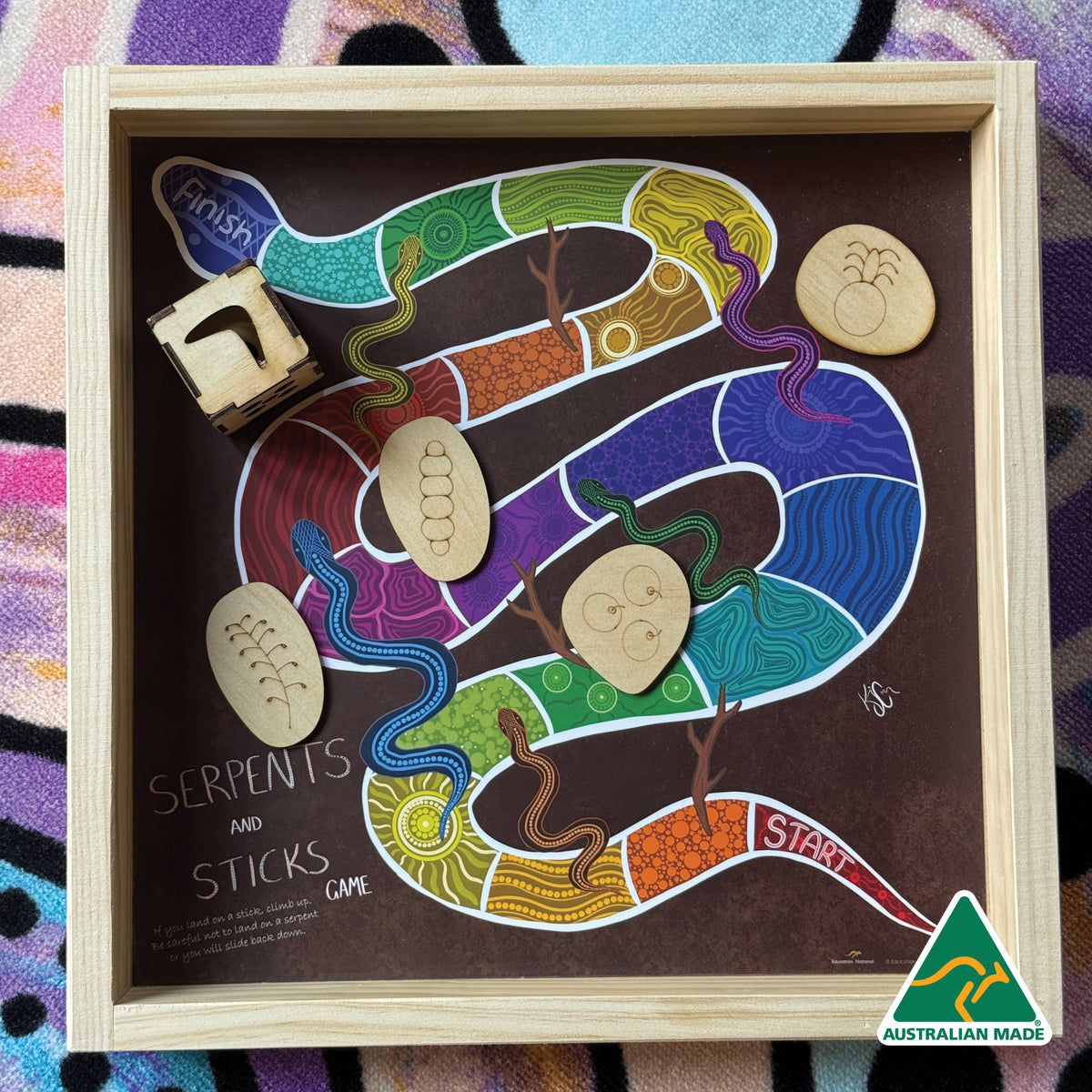 Serpents and Sticks Board Game