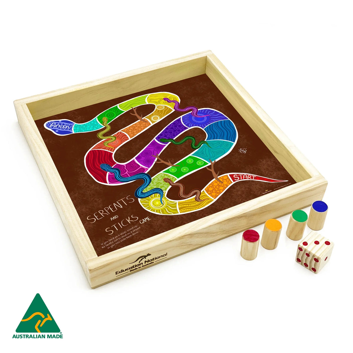 Serpents and Sticks Board Game — Australian-made Indigenous-themed board game for early learning