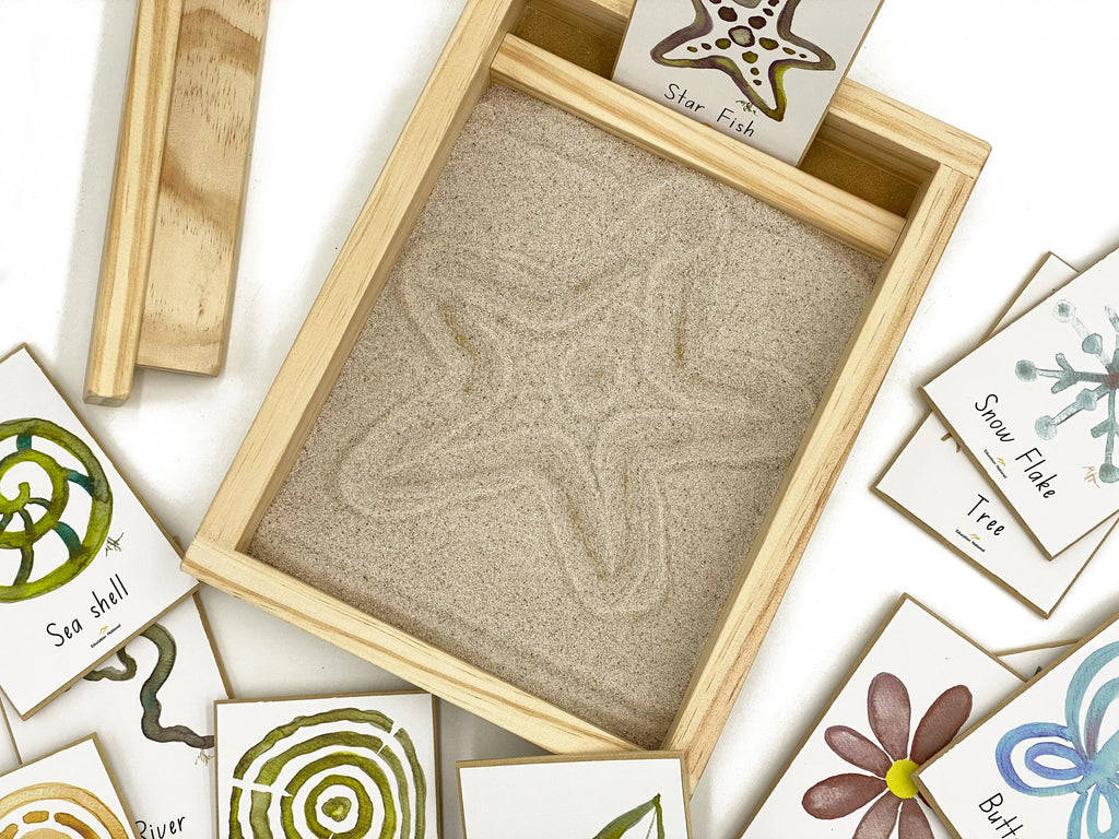 Shapes of nature sand drawing game — alternative view