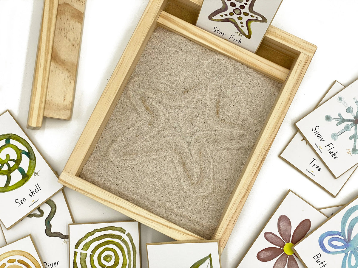 Shapes of nature sand drawing game — alternative view