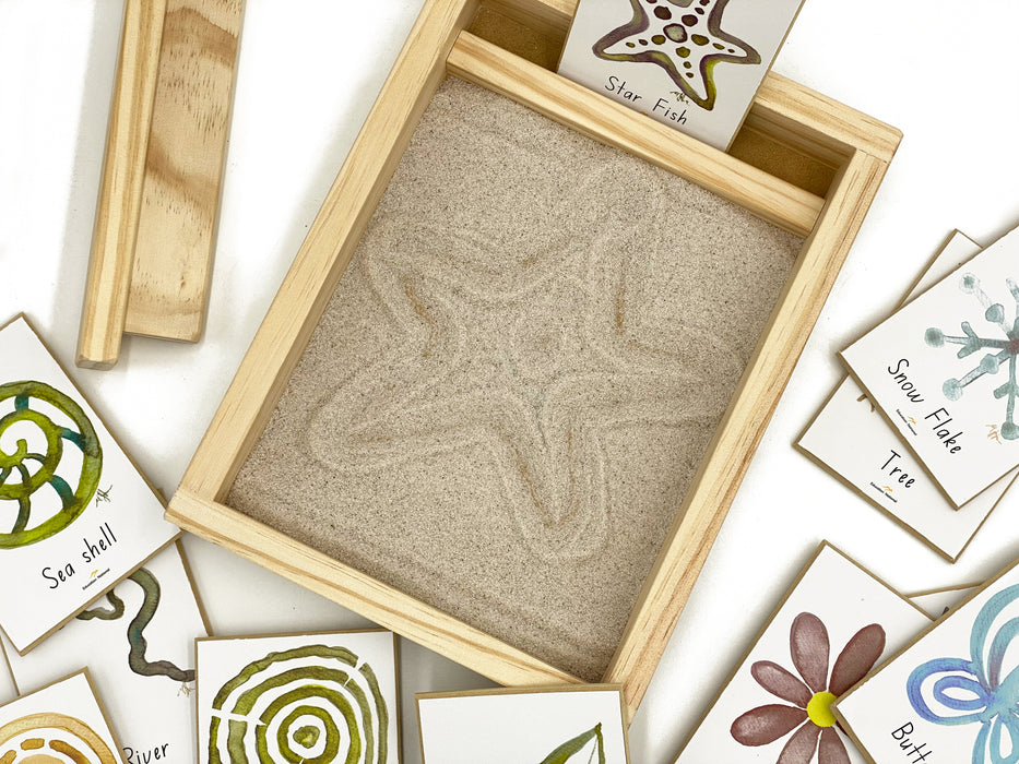 Shapes of nature sand drawing game