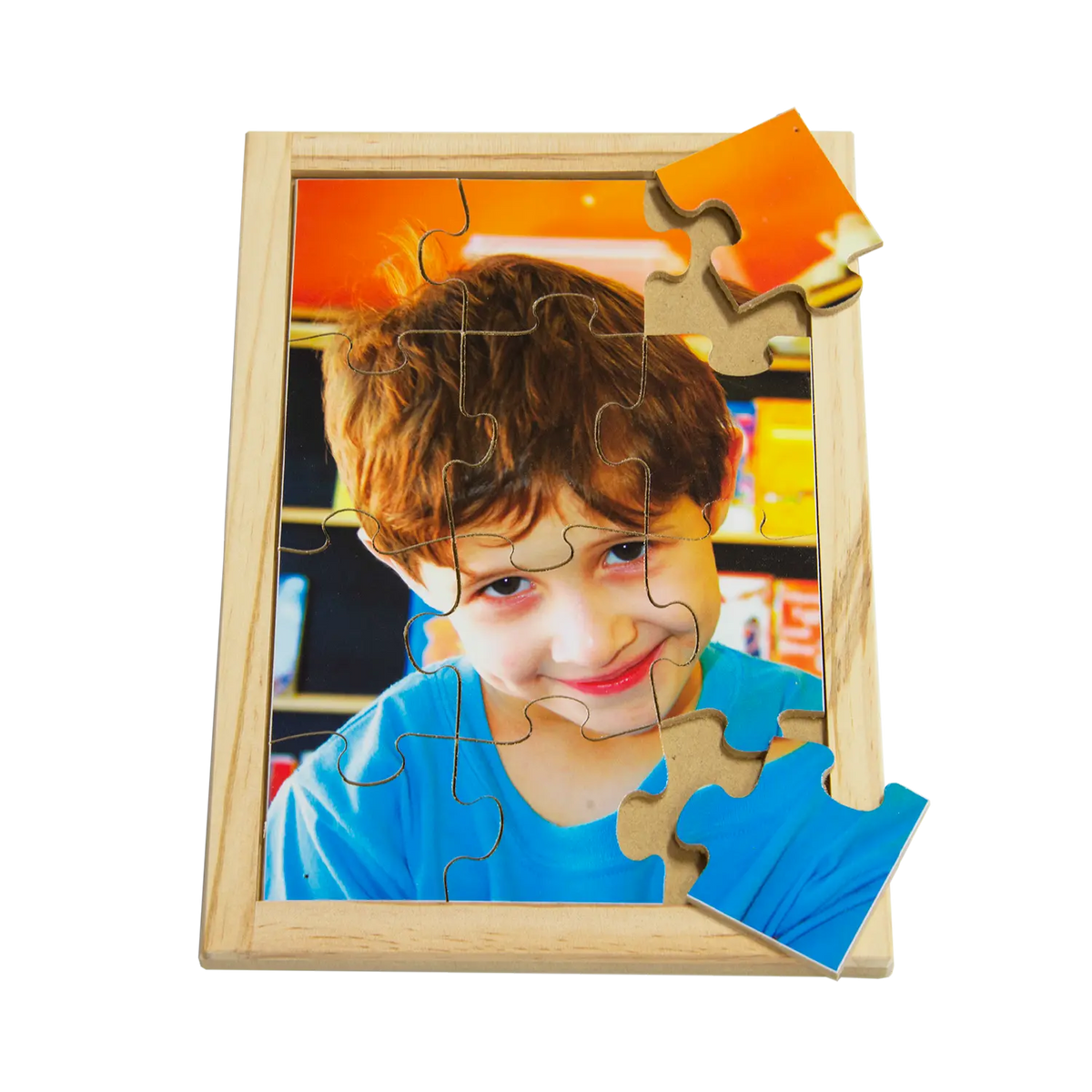 Shy Boy Puzzle — hand-painted wooden jigsaw puzzle — Australian-made emotions early learning resource