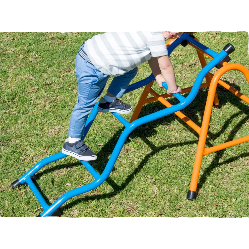 Side Wiggle Ladder — Australian-made wooden ladder climbing frame attachment for early childhood centres