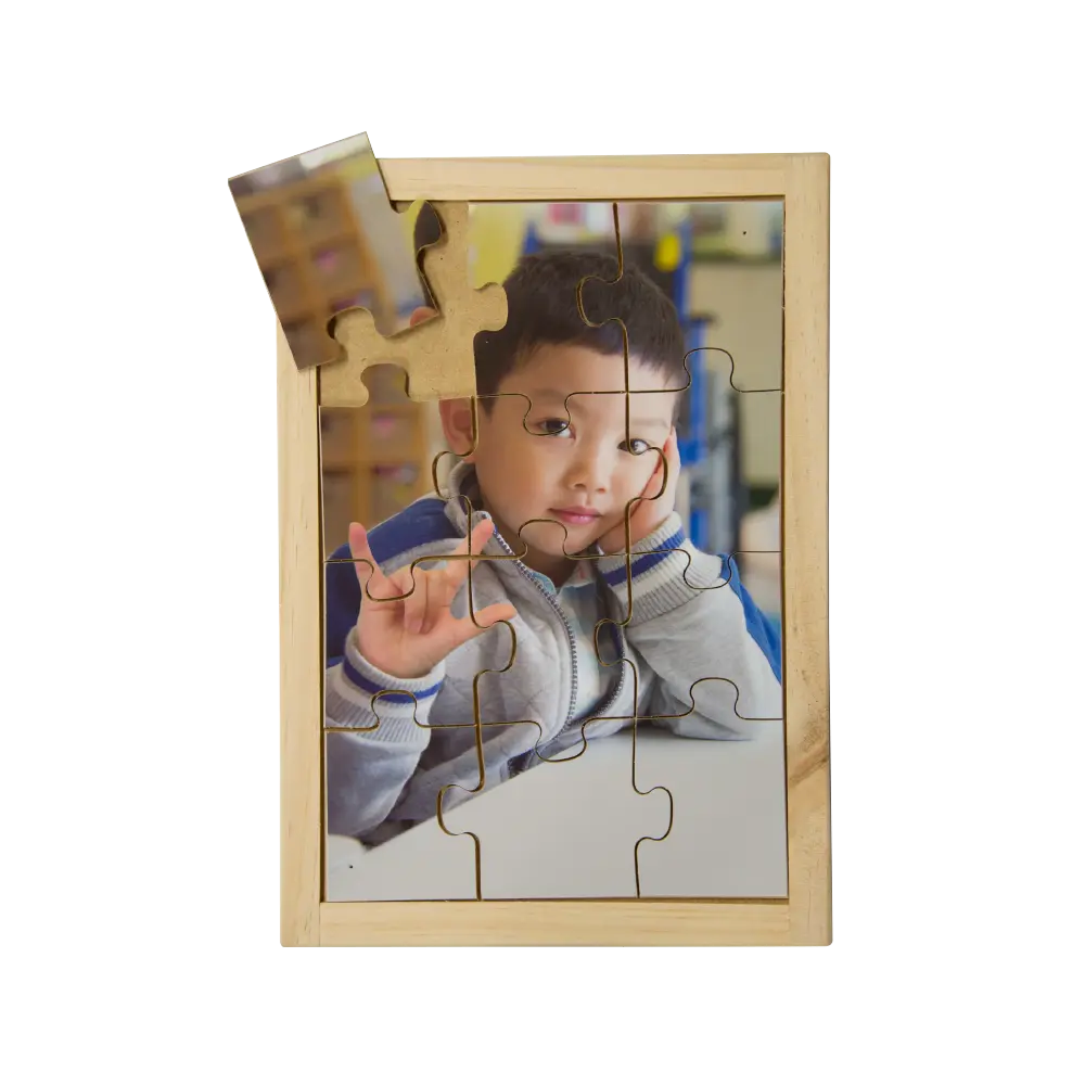 Sign Language Boy Puzzle — hand-painted wooden jigsaw puzzle — Australian-made inclusion early learning resource