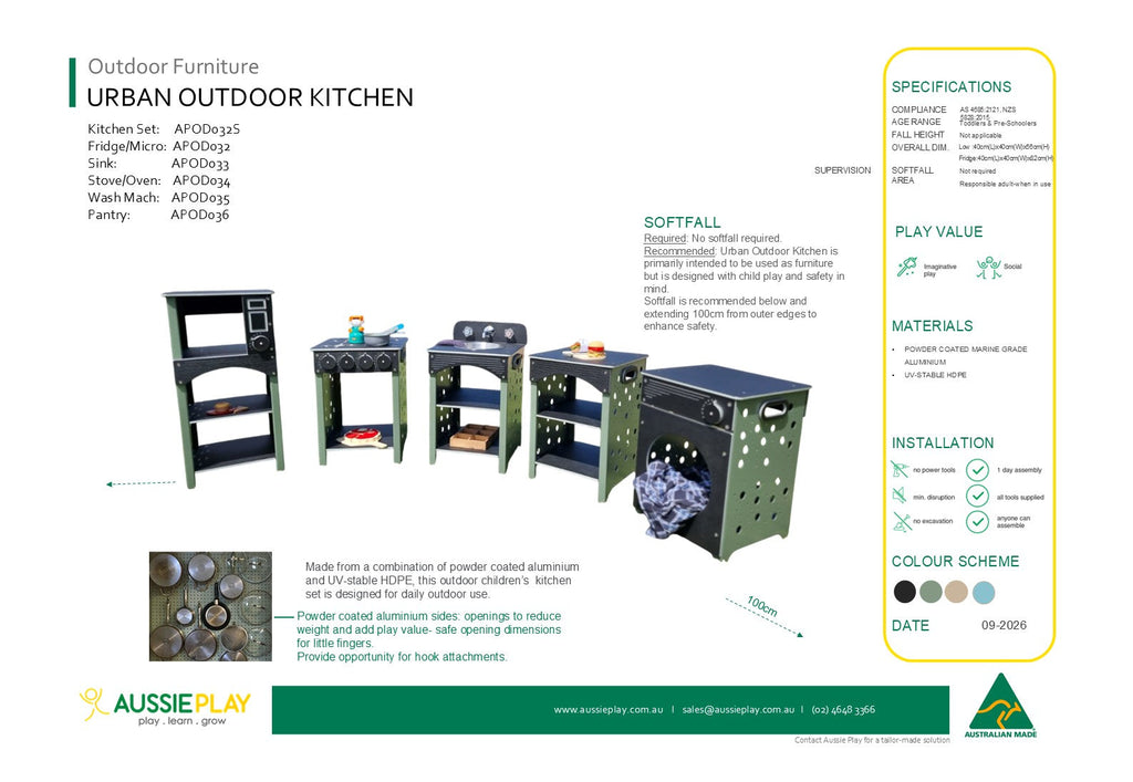 Urban Outdoor Kitchen Set of 5