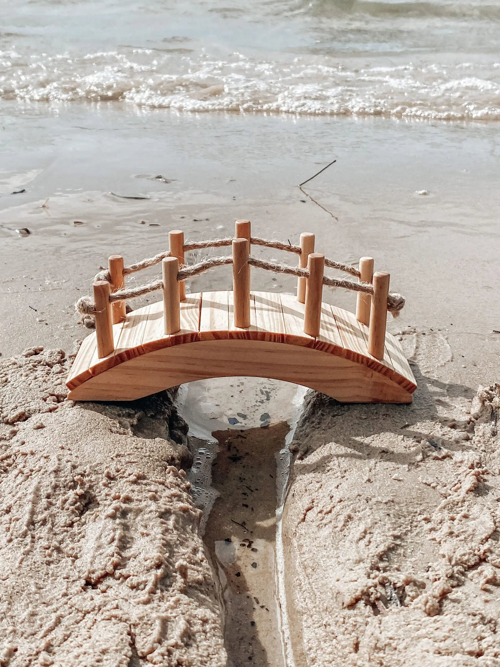 Small World Wooden Bridge — small world wooden bridge for early childhood imaginative play