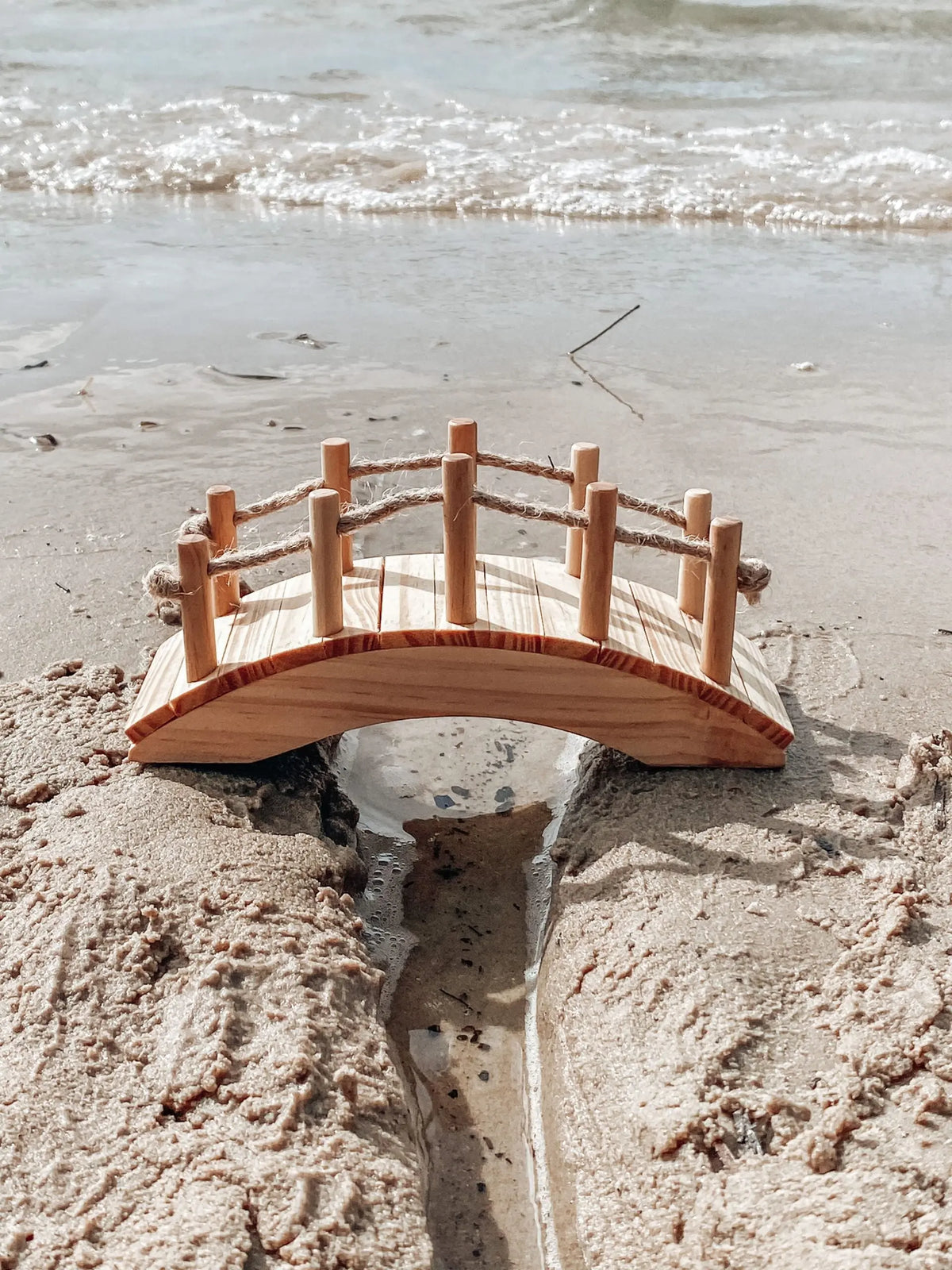 Small World Wooden Bridge — small world wooden bridge for early childhood imaginative play