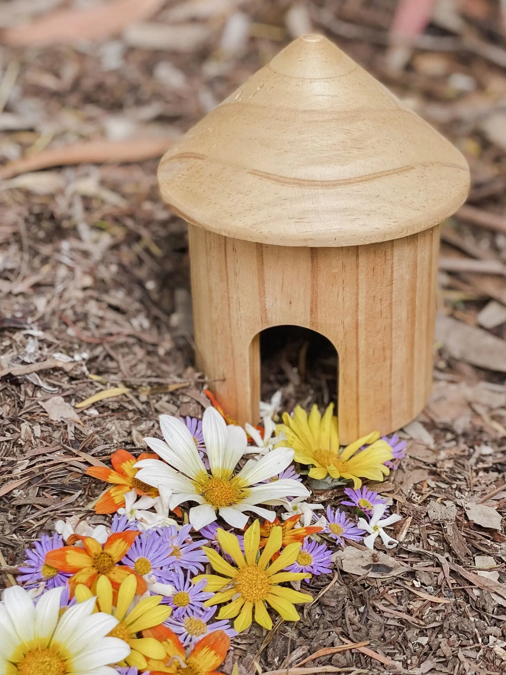 Small World Wooden Hut — small world wooden hut for early childhood imaginative play